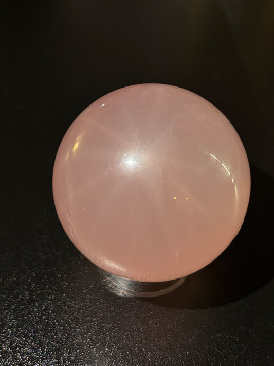 12 Ray Star Rose Quartz Sphere