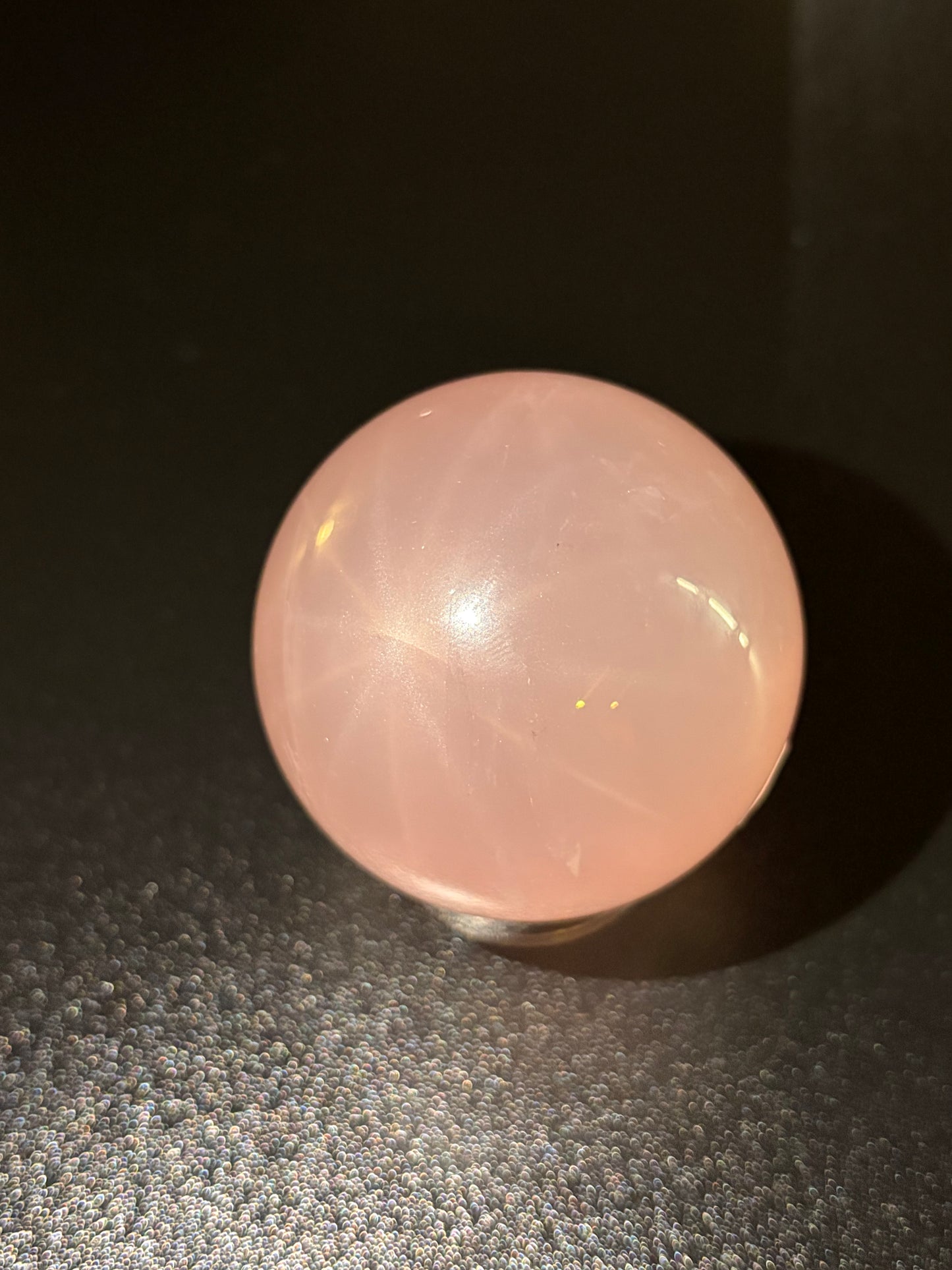 12 Ray Star Rose Quartz Sphere
