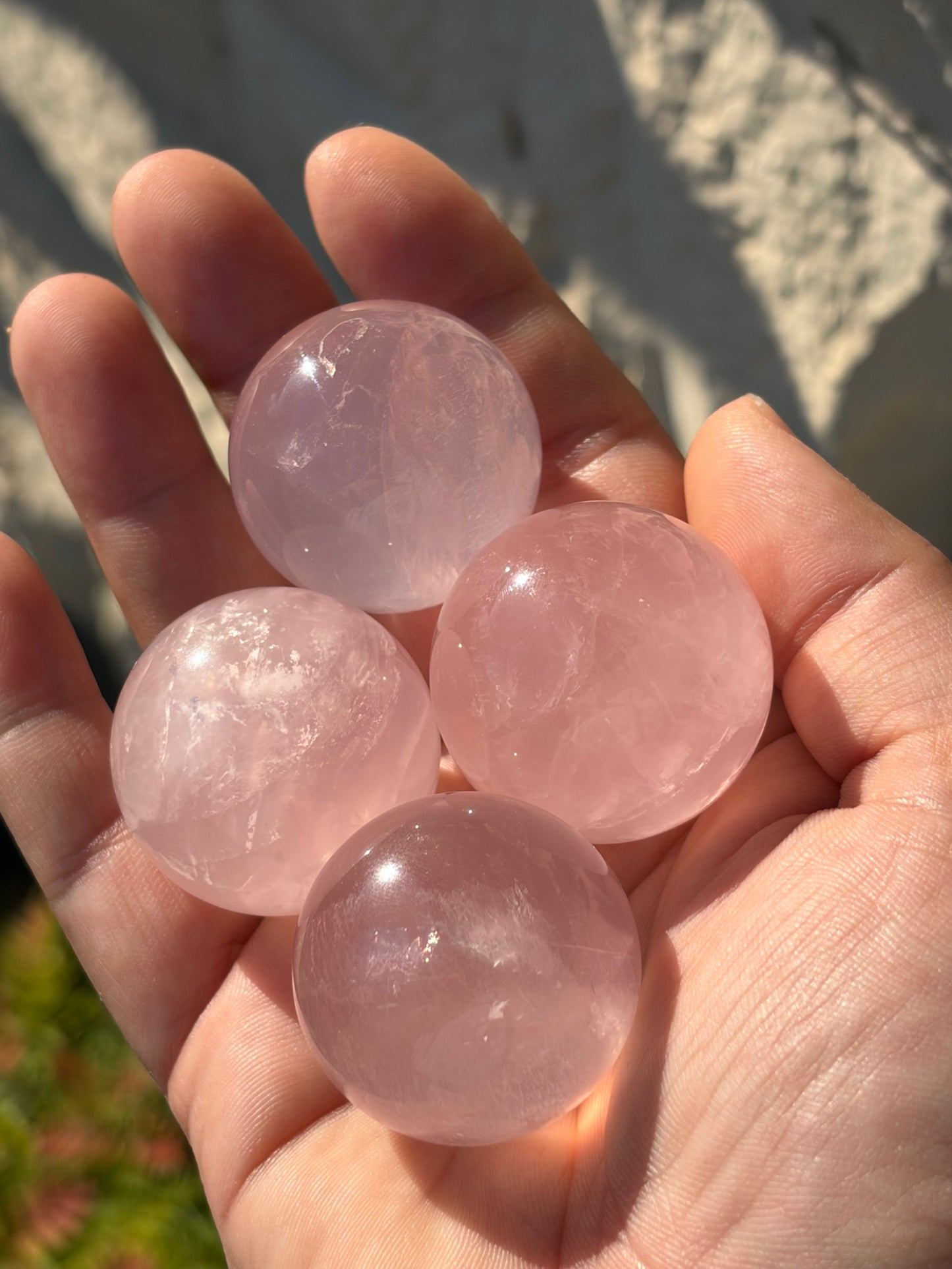 Star Rose Quartz Sphere - Intuitively Picked