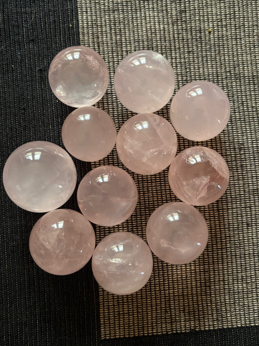 Star Rose Quartz Sphere - Intuitively Picked