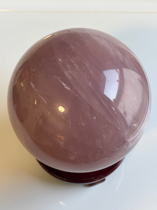XXL 12-Ray Star Lavender Rose Quartz Sphere (12+ lbs)