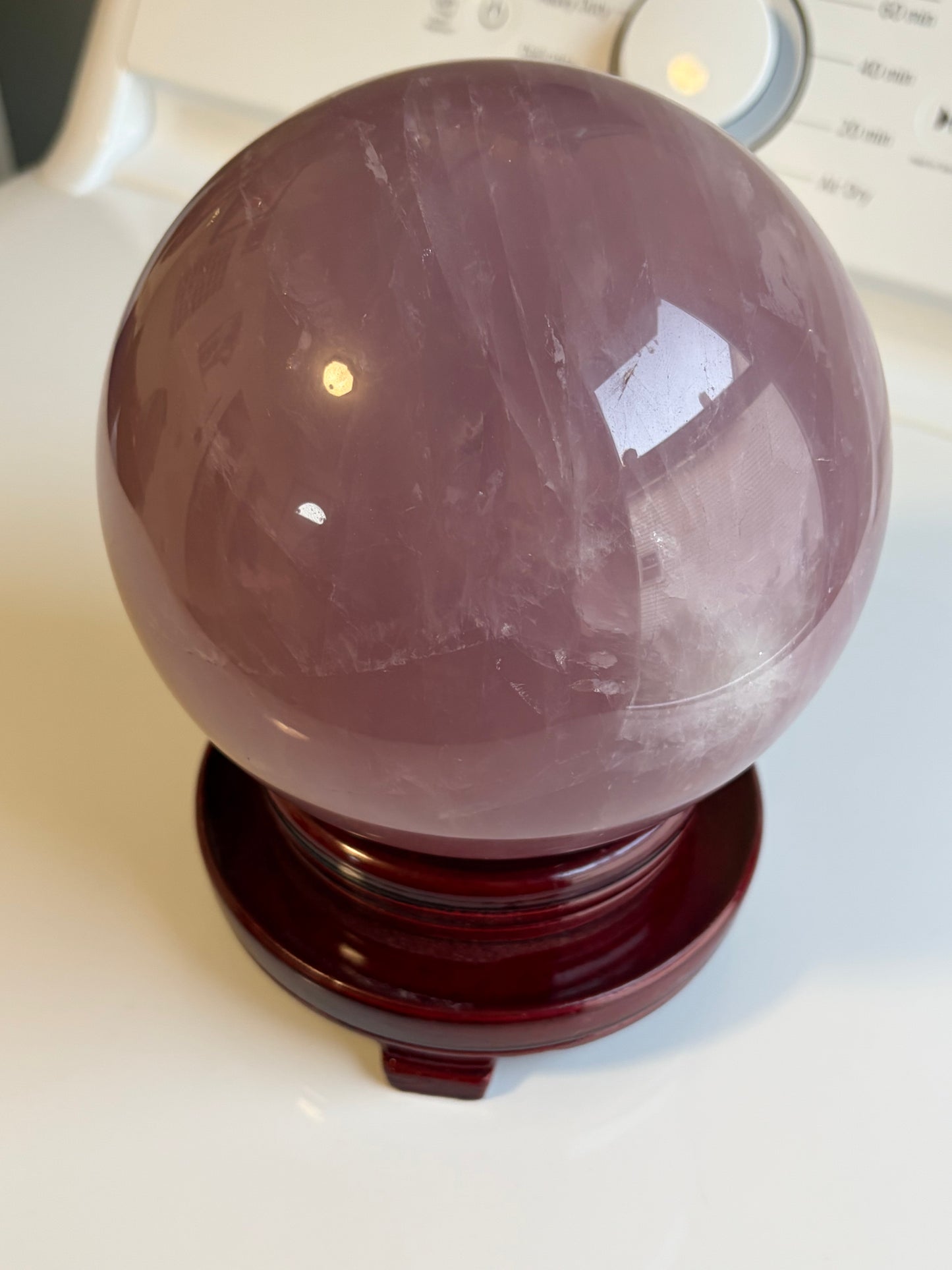 XXL 12-Ray Star Lavender Rose Quartz Sphere (12+ lbs)