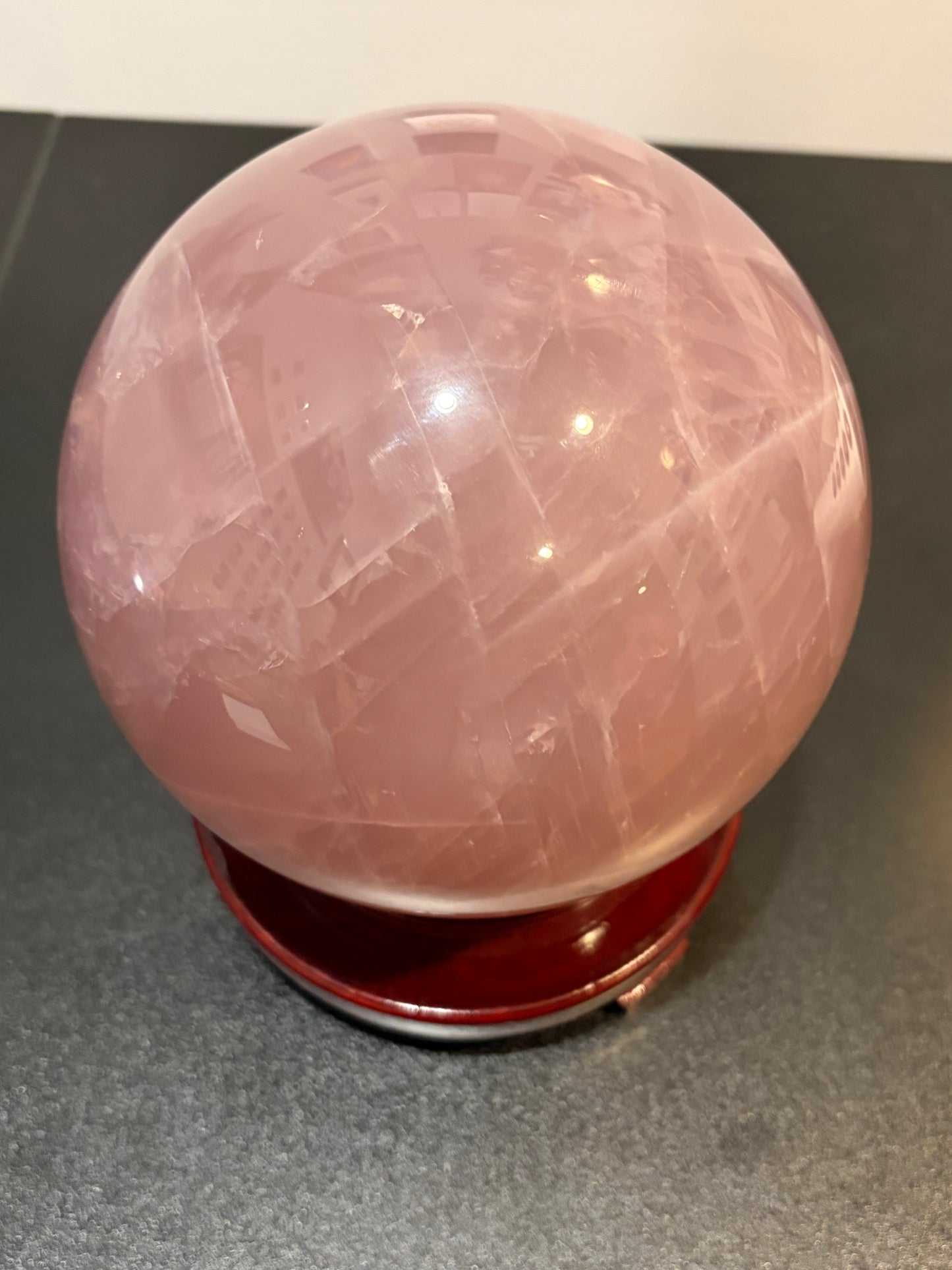 XXL 12-Ray Star Lavender Rose Quartz Sphere (12+ lbs)