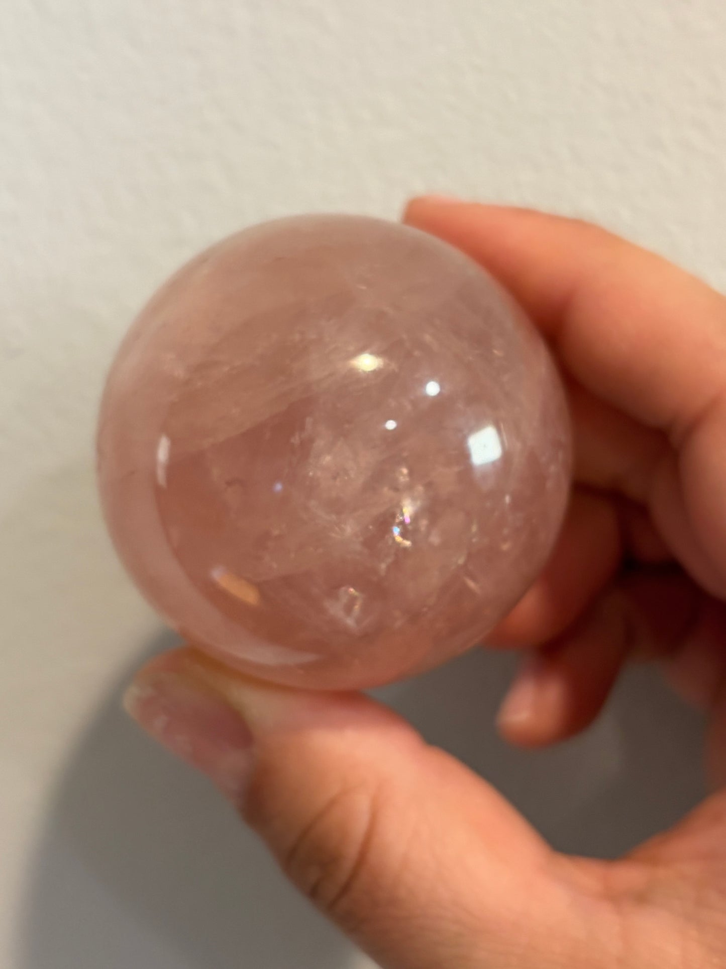 Double Star Rose Quartz Sphere