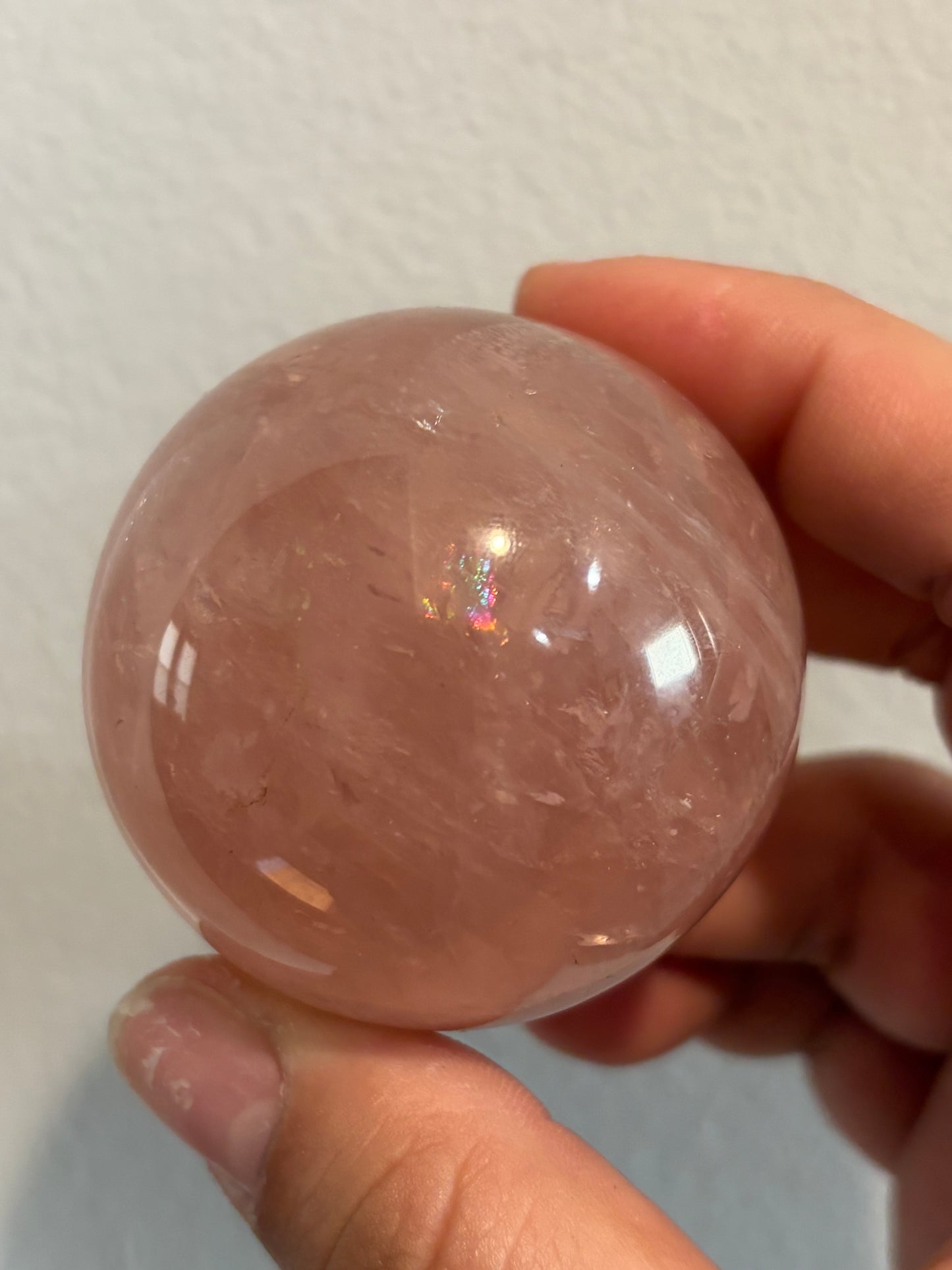 Double Star Rose Quartz Sphere