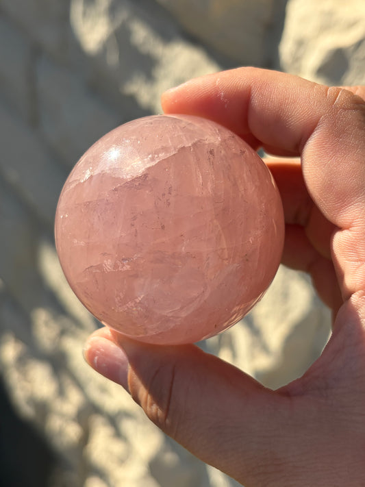 Star Rose Quartz Sphere