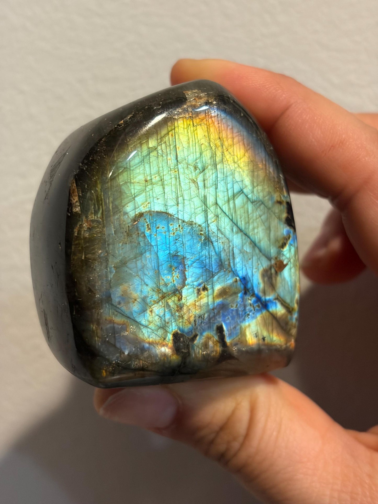 Labradorite Freeform w/ Rainbow Dual Flash