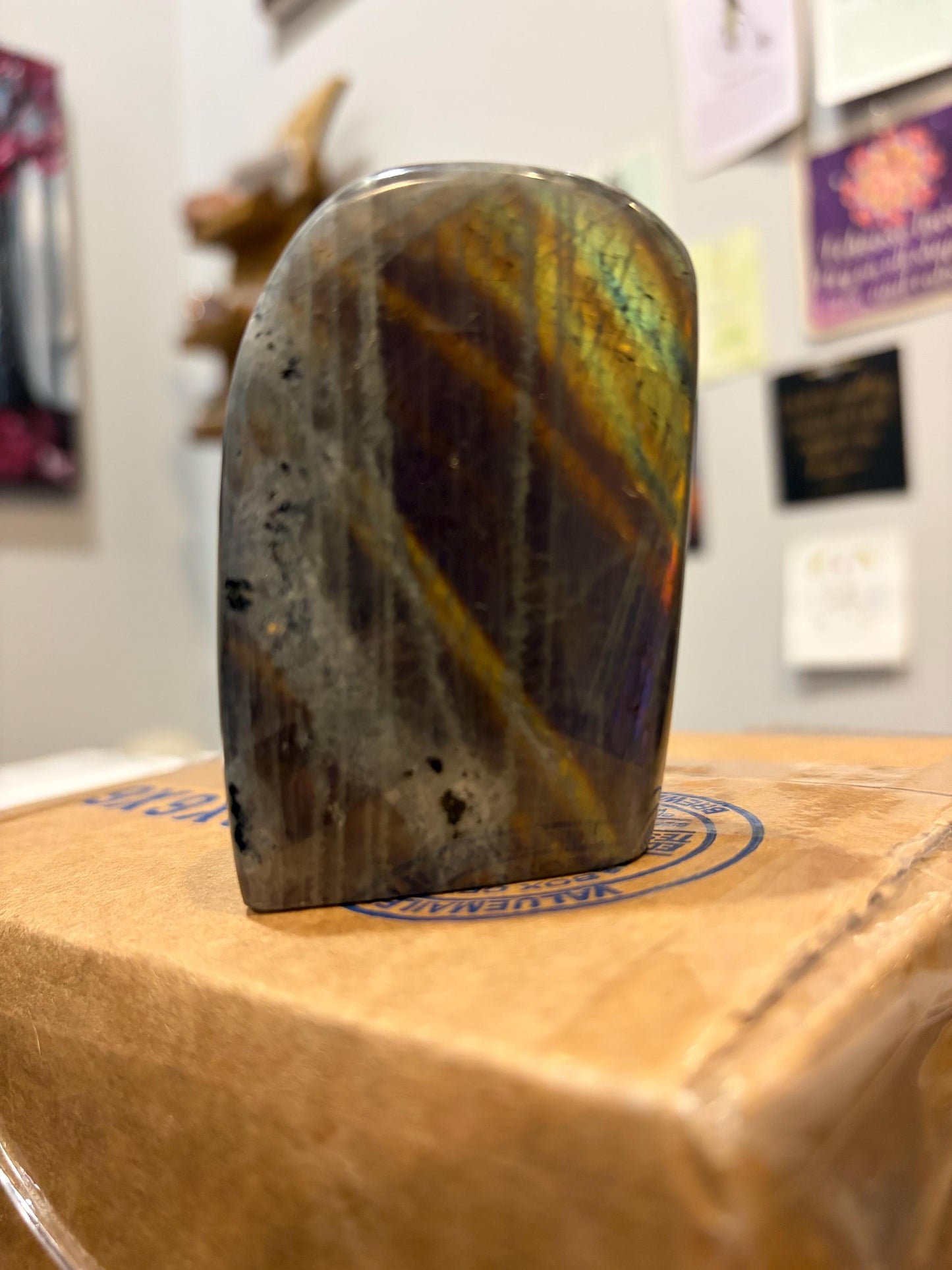 Labradorite Freeform w/ Stripy Multi-color Flash