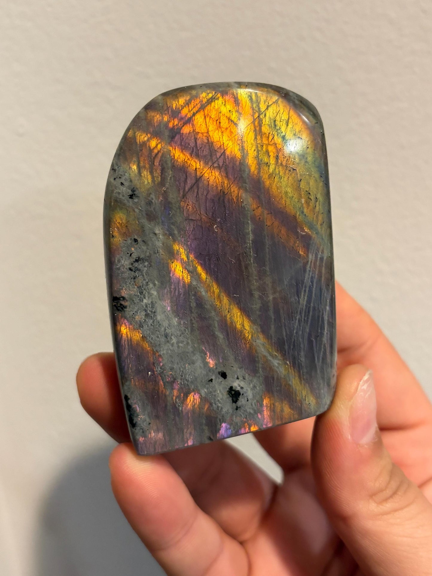 Labradorite Freeform w/ Stripy Multi-color Flash